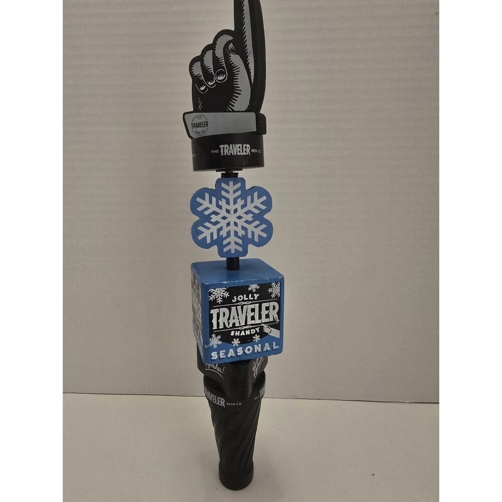 THE TRAVELER BEER Co. - JOLLY SEASONAL - WINTER SHANDY - BEER TAP HANDLE ❄